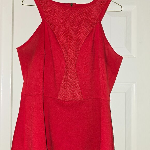 Worthington Red Sleeveless Peplum Top - Picture 1 of 5